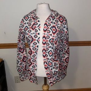 Color pattern button up shirt